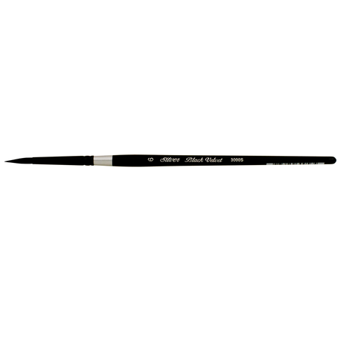 Black Velvet® Round Paintbrush | Short Handle | 3000S - Size 6
