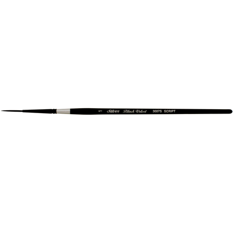 Black Velvet® Script Liner Paintbrush | Short Handle | 3007S - Size 1
