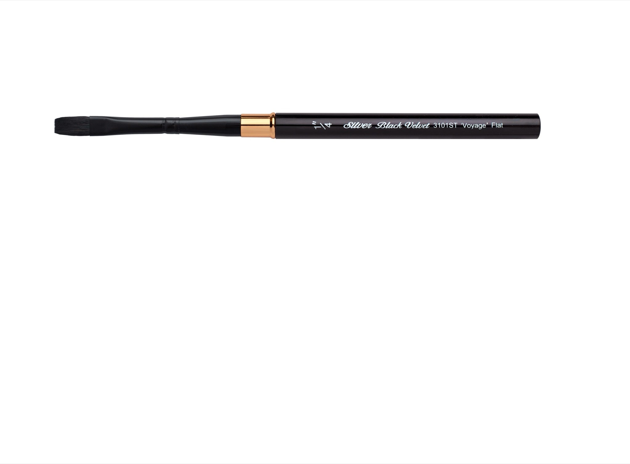 Black Velvet® Voyage™ Travel Brush | Flat Head | Short Handle | 3101ST - 1/4