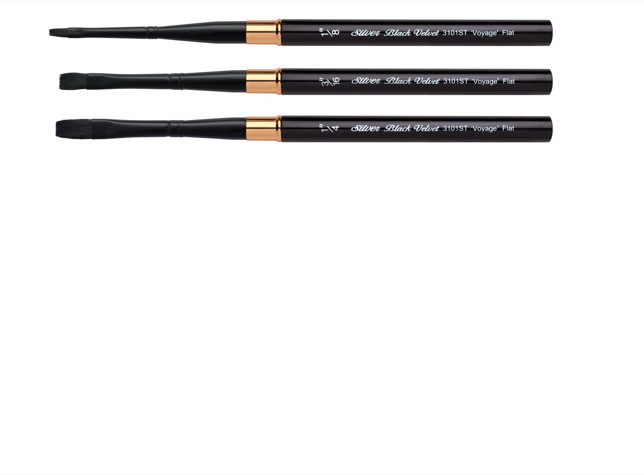Black Velvet® Voyage™ Travel Brush | Flat Head | Short Handle | 3101ST