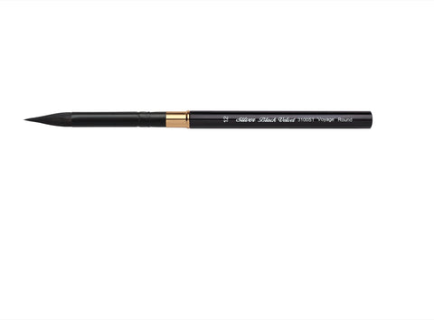 Black Velvet Voyage™ Round Paintbrush | Short Handle | 3100ST - Size 12