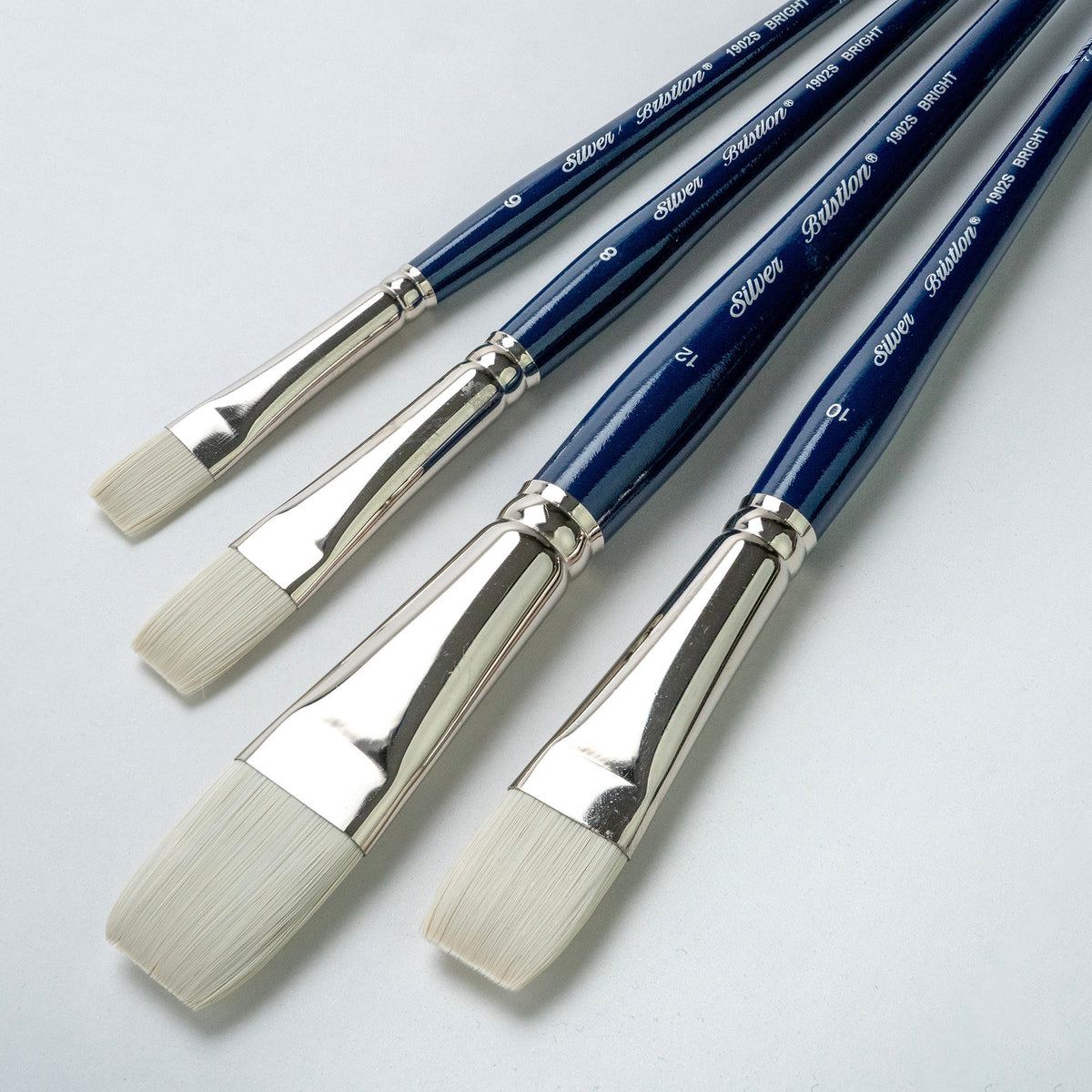 Bristlon® 4pc Bright Brush Set | Short Handle | BR-1959S - 4pc Short Handle Brights