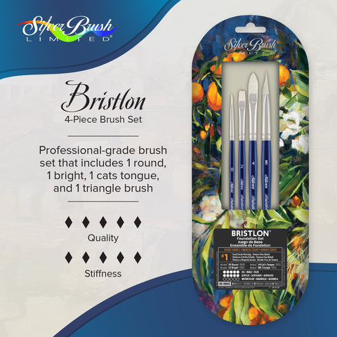 Bristlon® 4pc Foundation Set | Short Handle | BR-1906S - Foundation#1 Set