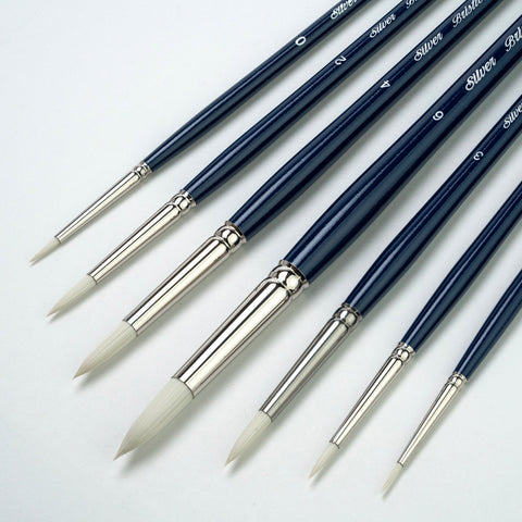Bristlon® 6pc Round Brush Set | Long Handle | BR-1950 - Rounds Long Handle