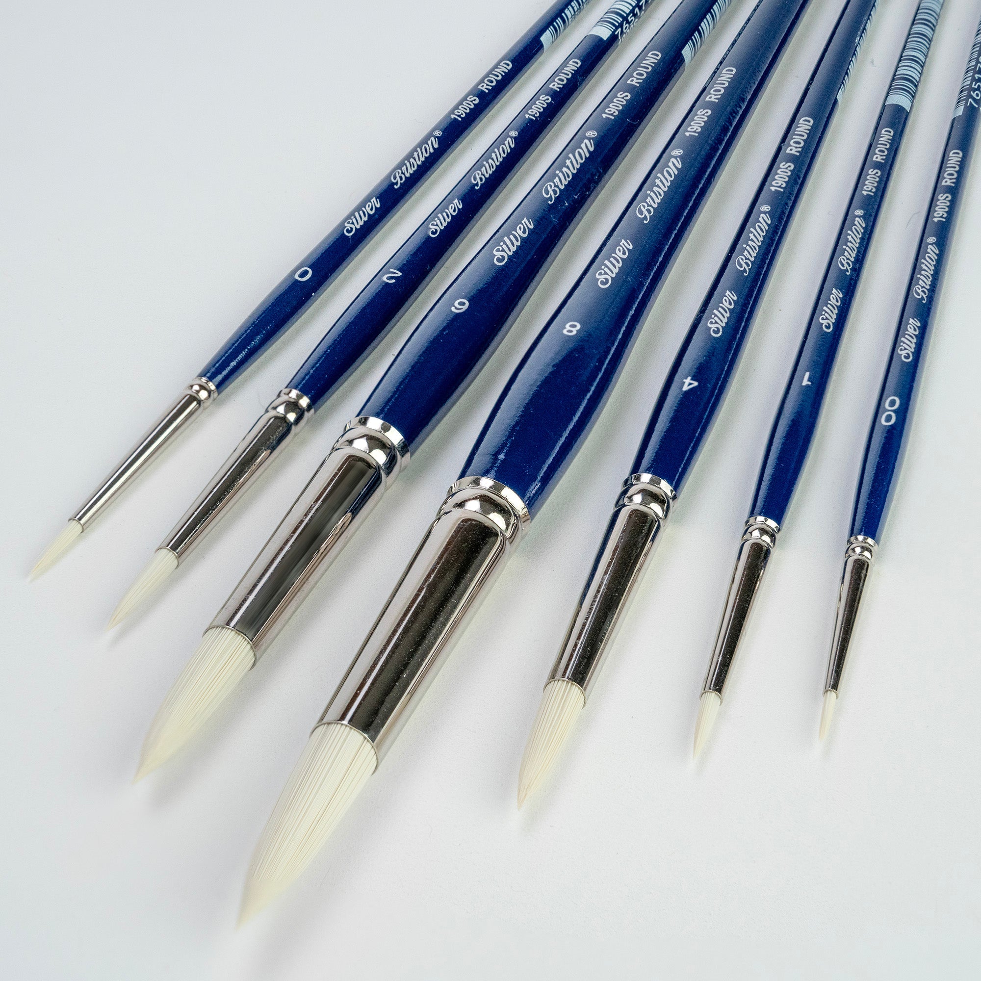 Bristlon® 7pc Round Brush Set | Short Handle | BR-1955S - Short Handle Rounds