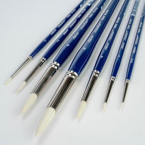 Bristlon® 7pc Round Brush Set | Short Handle | BR-1955S - Short Handle Rounds