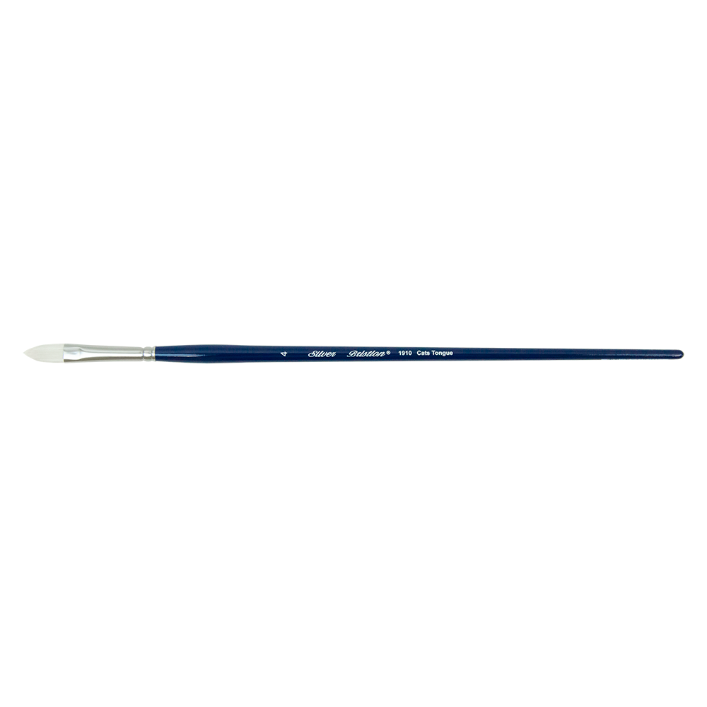 Bristlon® Cats Tongue Paintbrush | Long Handle | 1910 - Size 4