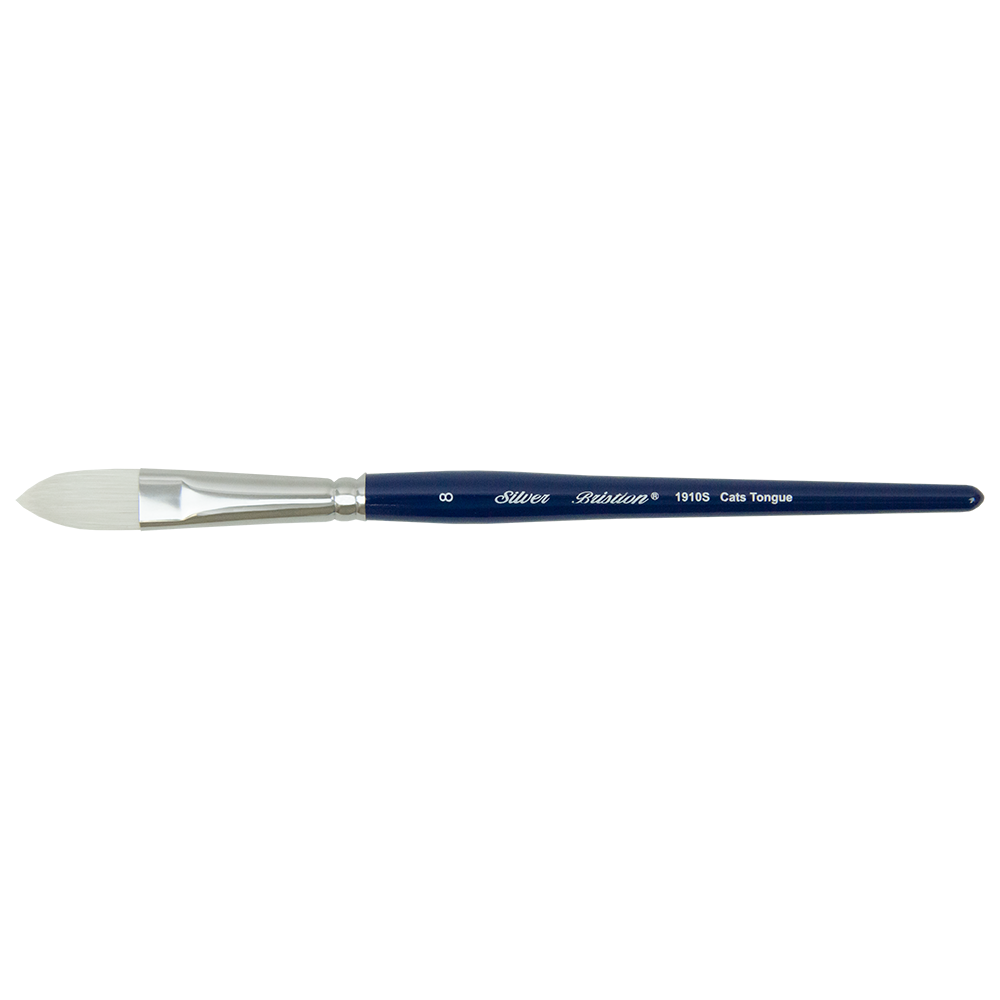 Bristlon® Cats Tongue Paintbrush | Short Handle | 1910S - Size 8
