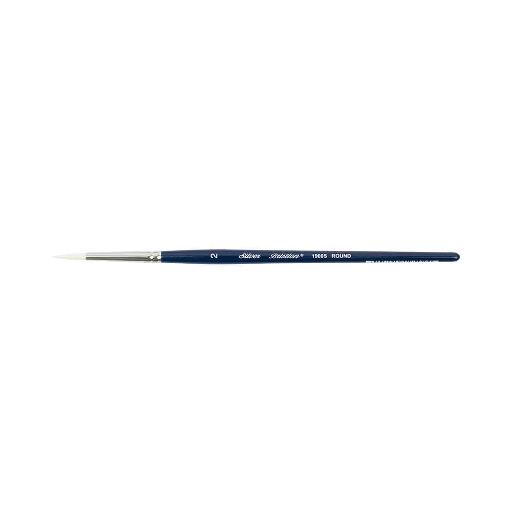 Bristlon® Round Paintbrush | Short Handle | 1900S - Size 2