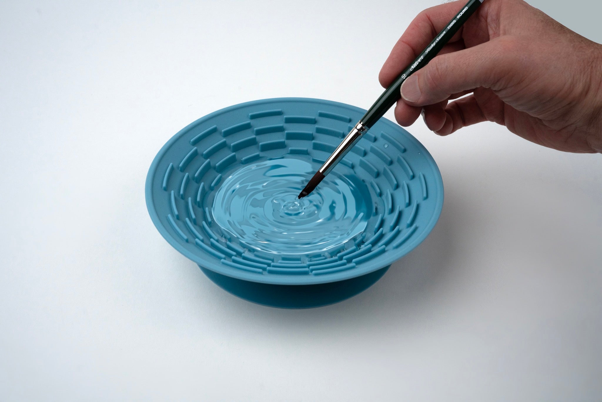 Brush Cleaning Bowl Round 500 ml • 1 Pk | Silver Essentials | 9007 - 500 ml / Blue