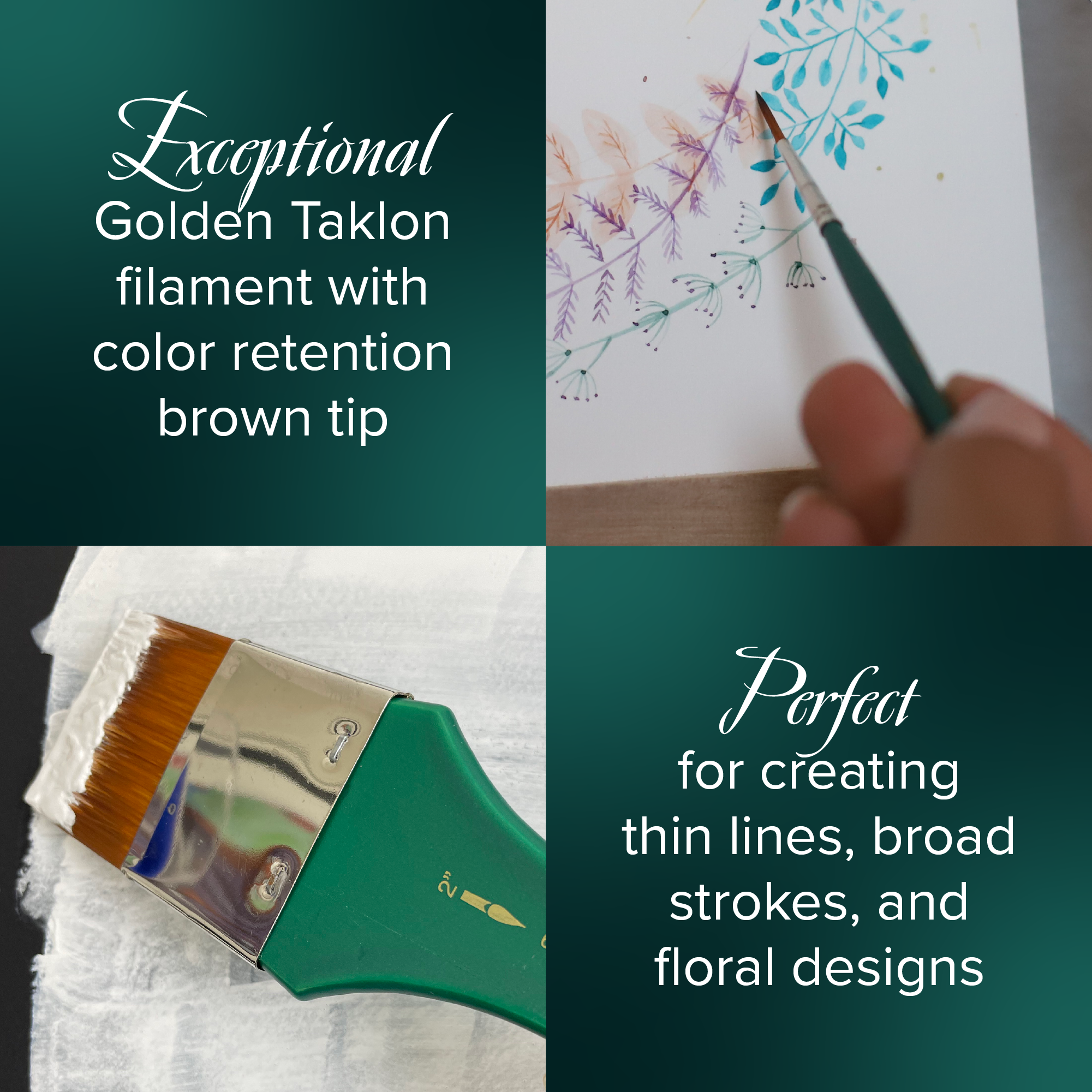 Crystal™ Angle Paintbrush | Short Handle | 6806S