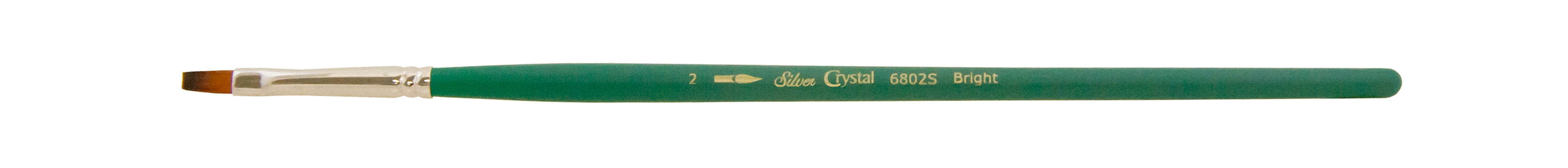 Crystal™ Bright Paintbrush | Short Handle | 6802S - Size 2