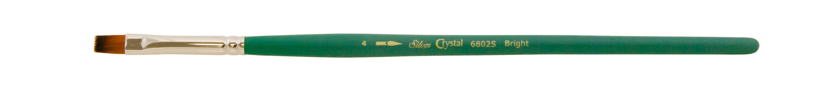 Crystal™ Bright Paintbrush | Short Handle | 6802S - Size 4