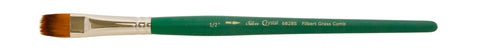 Crystal™ Filbert Grass Comb Paintbrush | Short Handle | 6828S - Size 1/2
