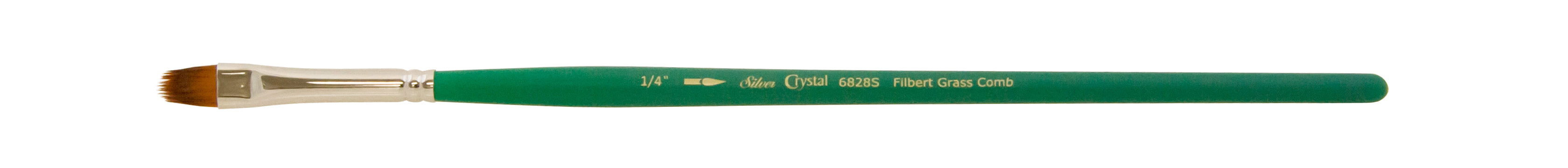 Crystal™ Filbert Grass Comb Paintbrush | Short Handle | 6828S - Size 1/4