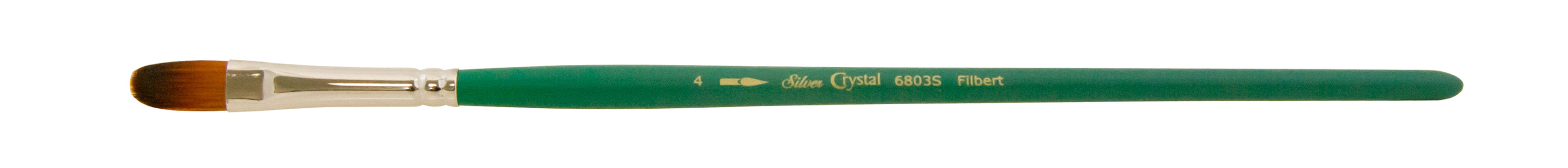 Crystal™ Filbert Paintbrush | Short Handle | 6803S - Size 4