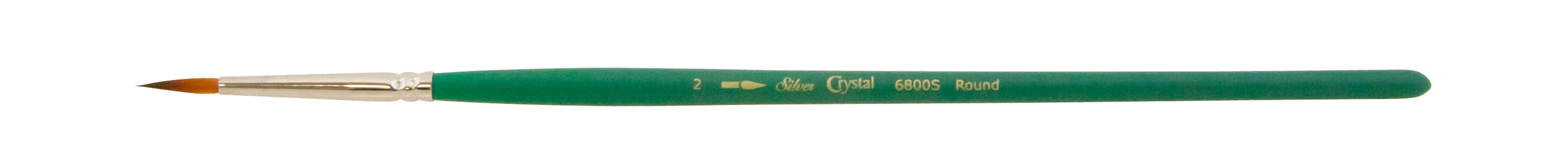Crystal™ Round Paintbrush | Short Handle | 6800S - Size 2