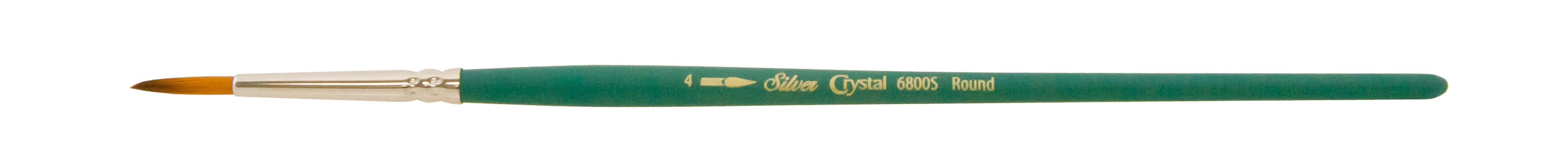 Crystal™ Round Paintbrush | Short Handle | 6800S - Size 4