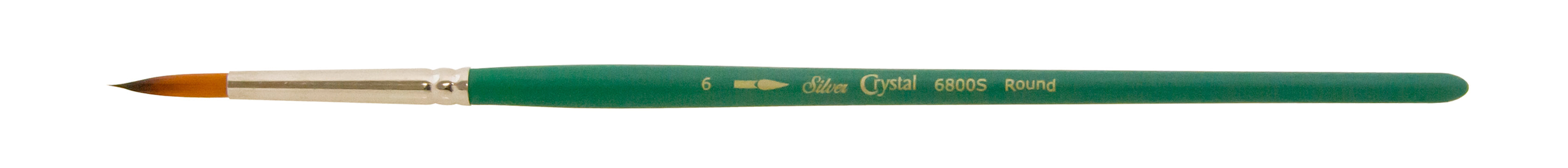 Crystal™ Round Paintbrush | Short Handle | 6800S - Size 6