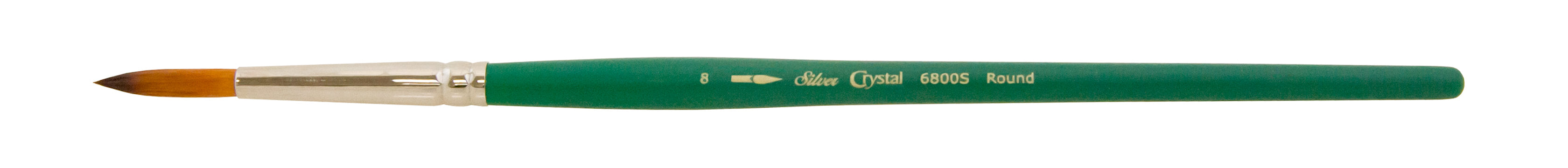 Crystal™ Round Paintbrush | Short Handle | 6800S - Size 8