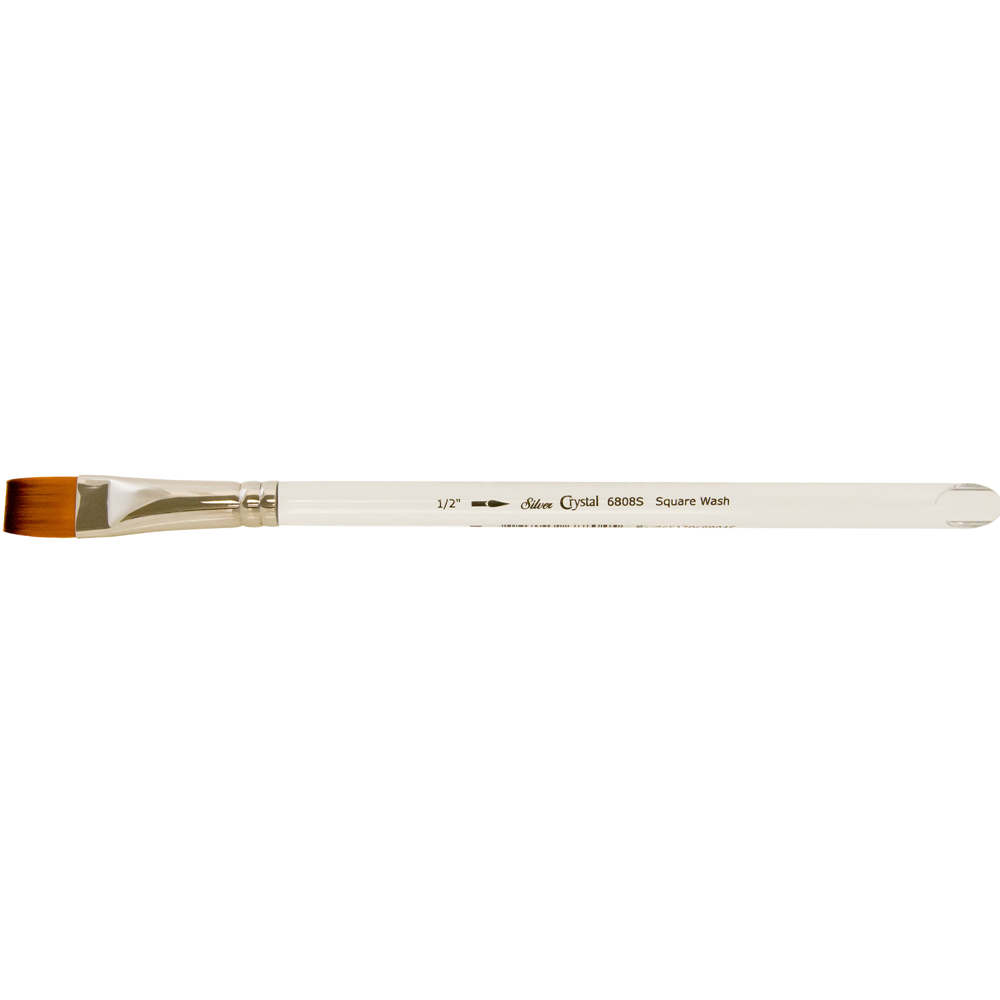 Crystal™ Square Wash Paintbrush | Size 1 | Short Handle | 6808S-1