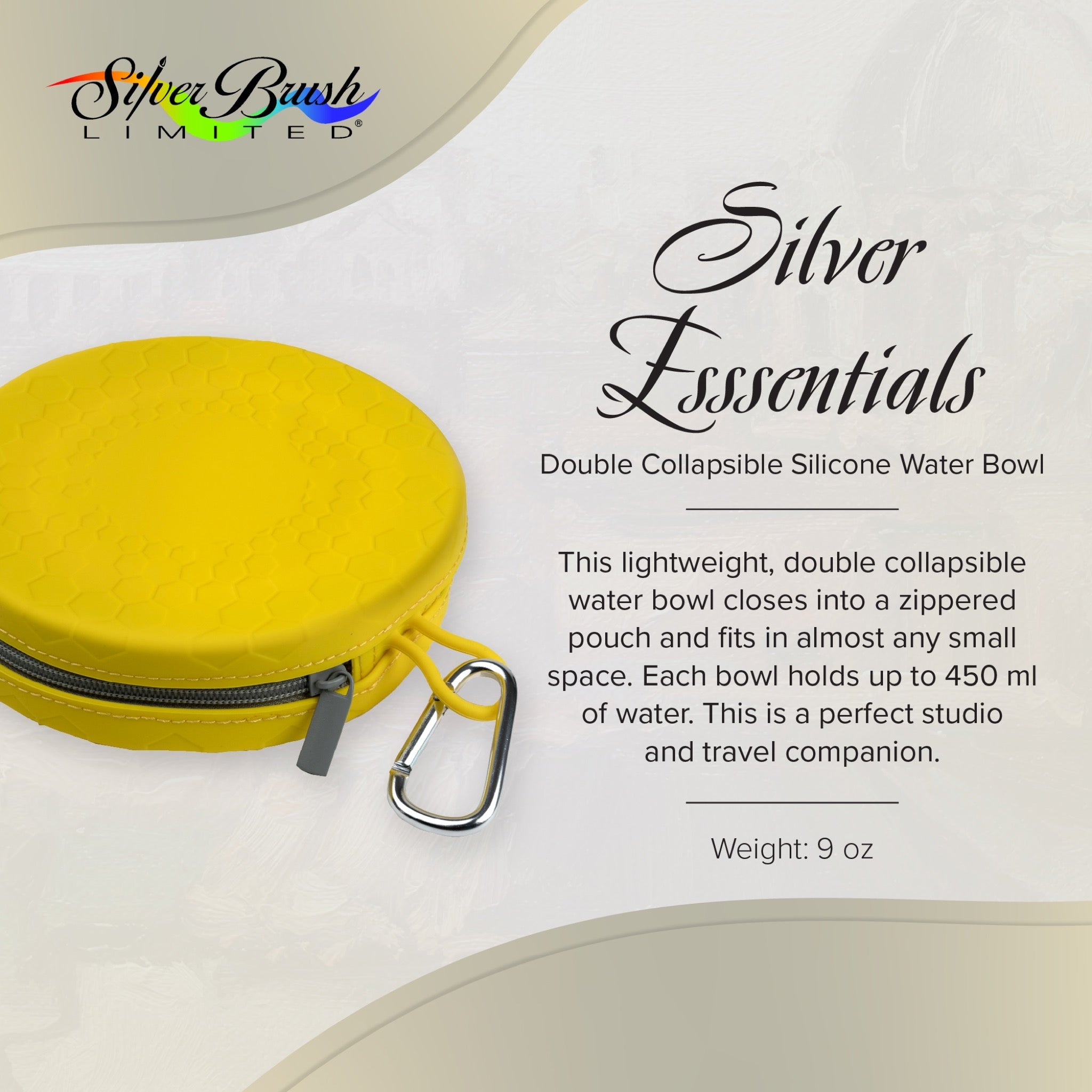 Double Water Bowl - Zip Case 450ml | Silver Essentials | 9004 - 450 ML
