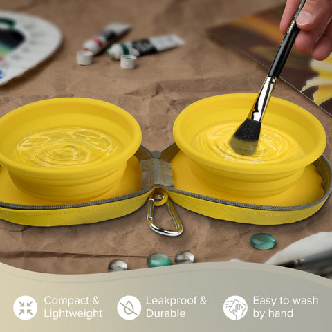 Double Water Bowl - Zip Case 450ml | Silver Essentials | 9004 - 450 ML