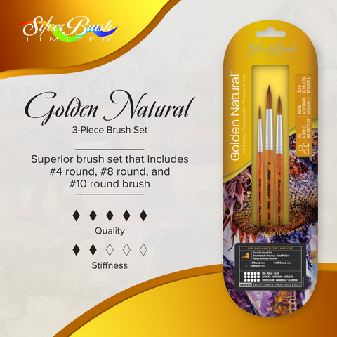 Golden Natural® 3pc Favorite Round Set | Short Handle | GN-2093S - Favorite Round Set