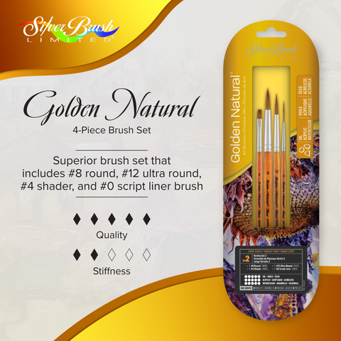 Golden Natural® 4pc Variety Set | Short Handle | GN-2091S - Variety Set 2