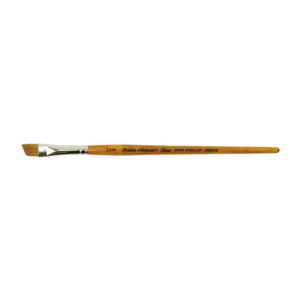 Golden Natural® Angle Paintbrush | Short Handle | 2006S - Size 3/8 Inch