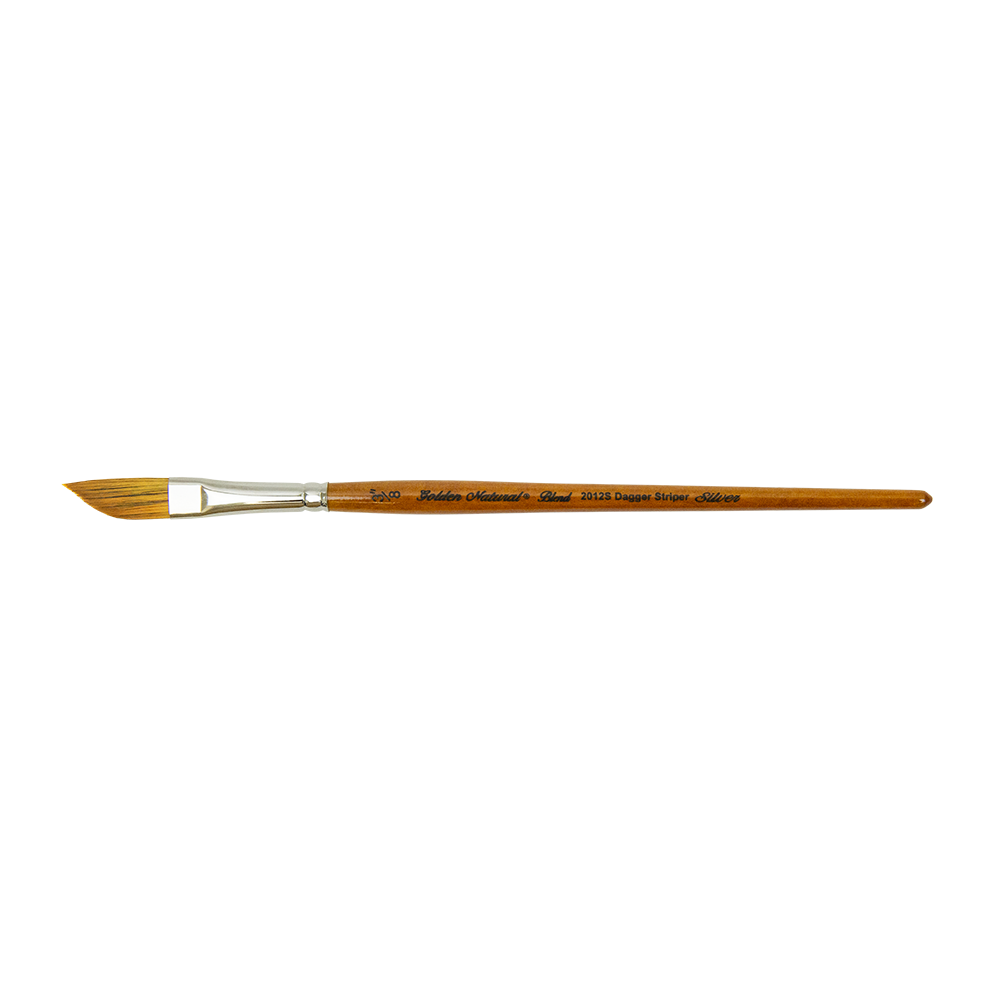 Golden Natural® Dagger Striper Paintbrush | Short Handle | 2012S - Size 3/8 Inch