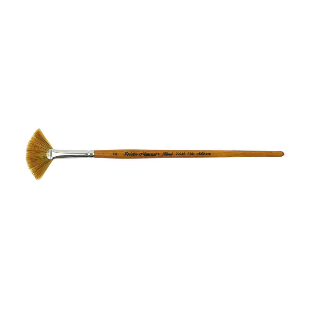 Golden Natural® Fan Paintbrush | Short Handle | 2004S - Size 2