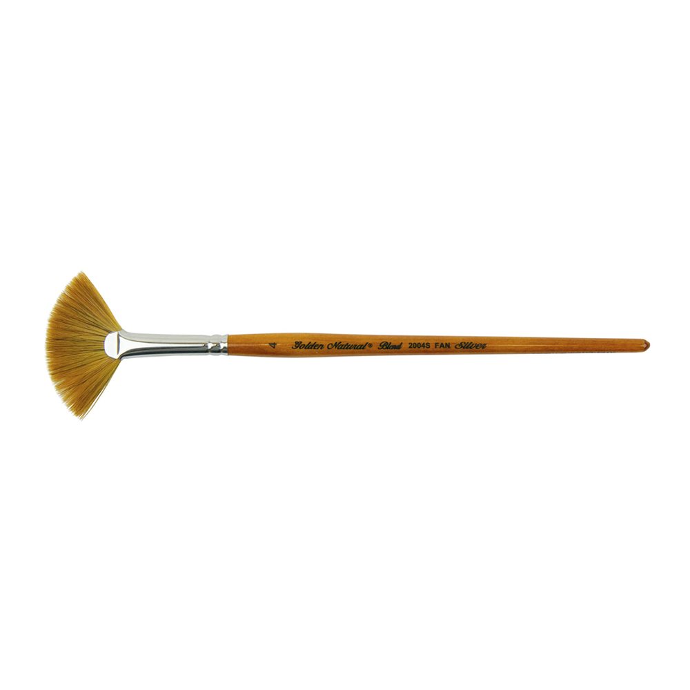 Golden Natural® Fan Paintbrush | Short Handle | 2004S - Size 4
