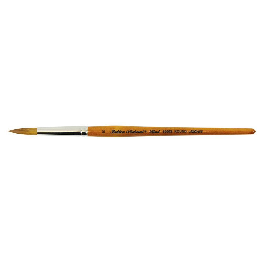 Golden Natural® Round Paintbrush | Short Handle | 2000S - Size 10