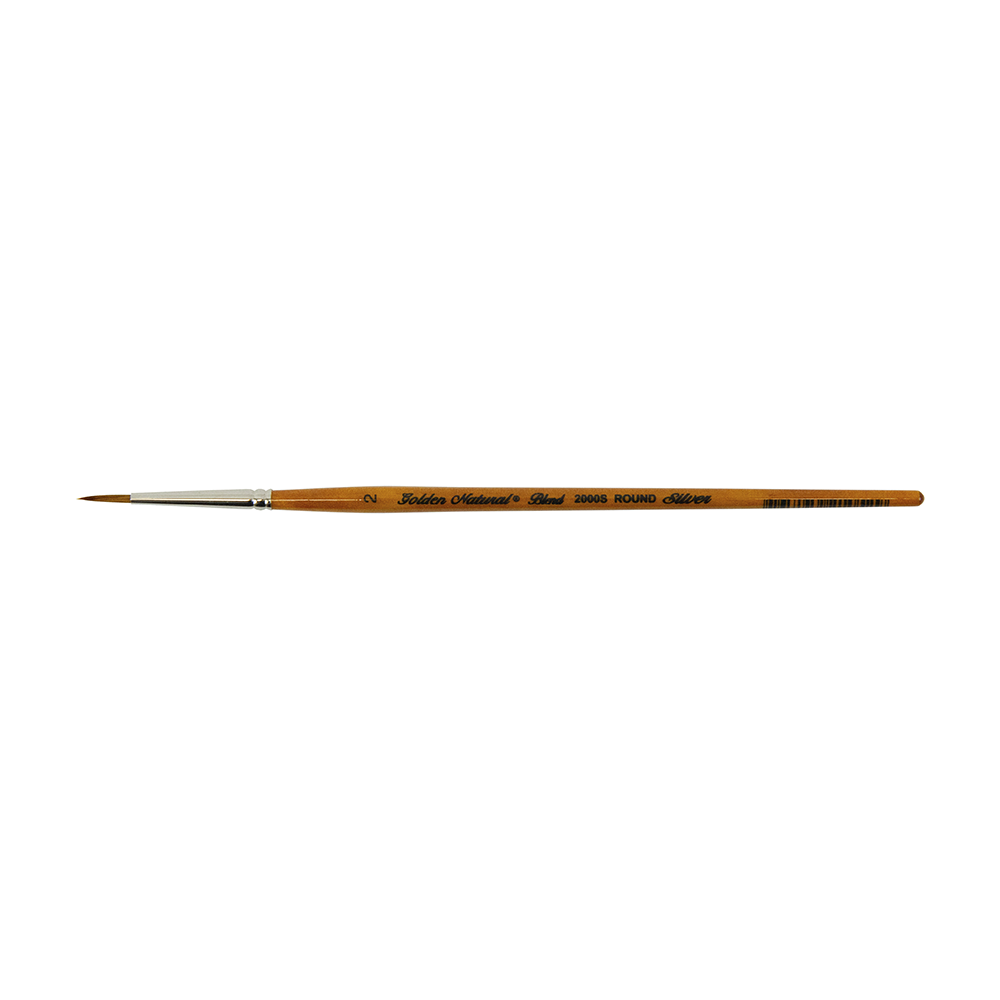 Golden Natural® Round Paintbrush | Short Handle | 2000S - Size 2