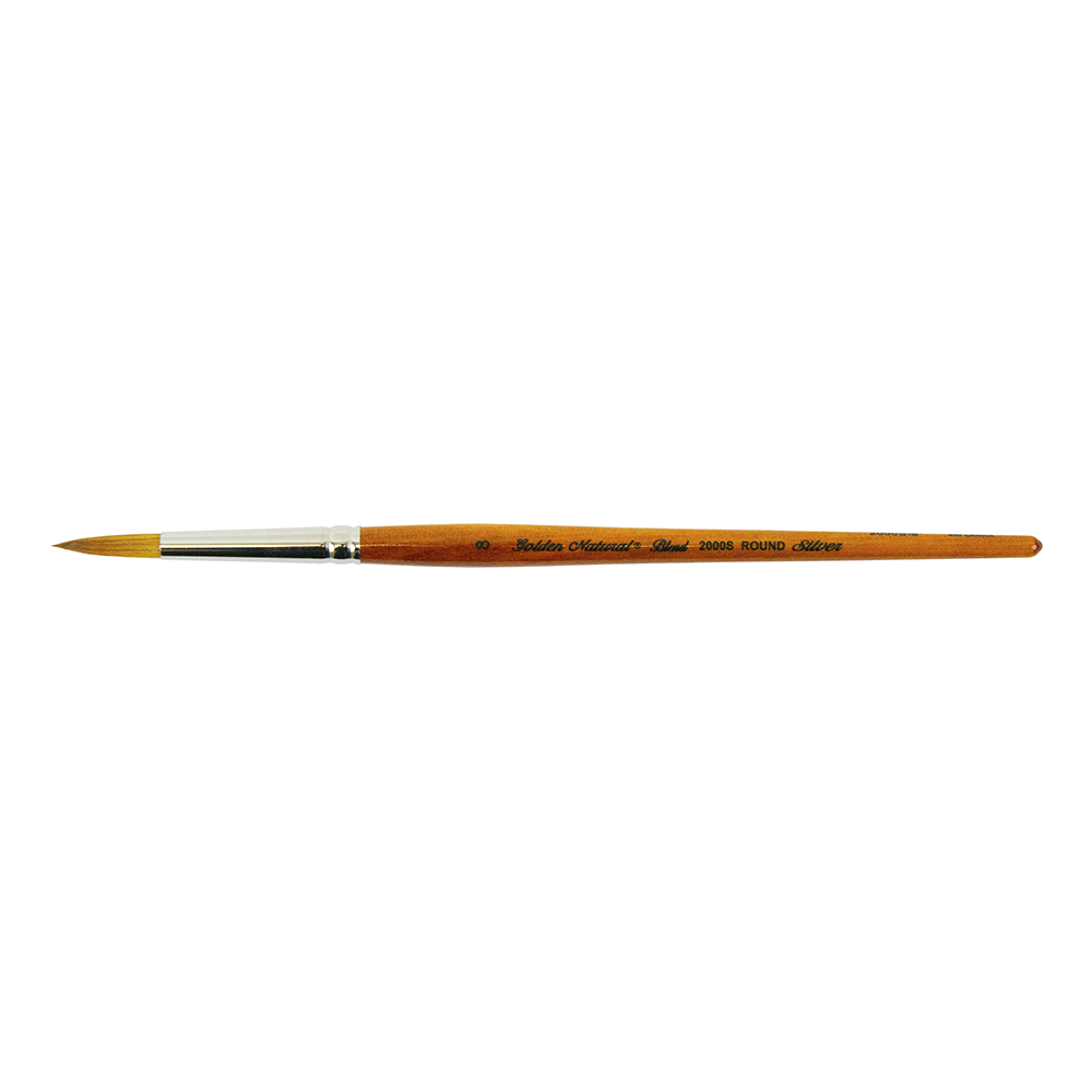 Golden Natural® Round Paintbrush | Short Handle | 2000S - Size 8