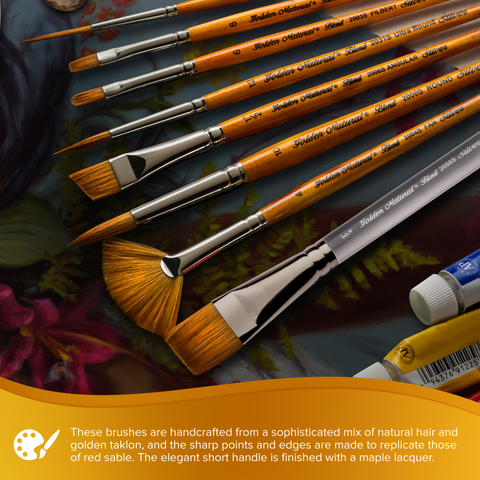 Golden Natural® Script Liner Paintbrush | Short Handle | 2007S