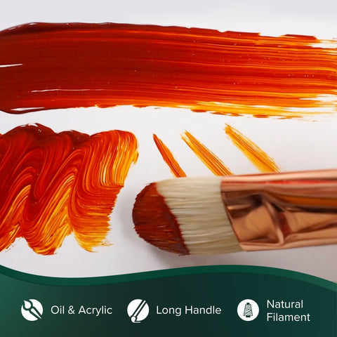 Grand Prix® Filbert Paintbrush | Long Handle | 1003