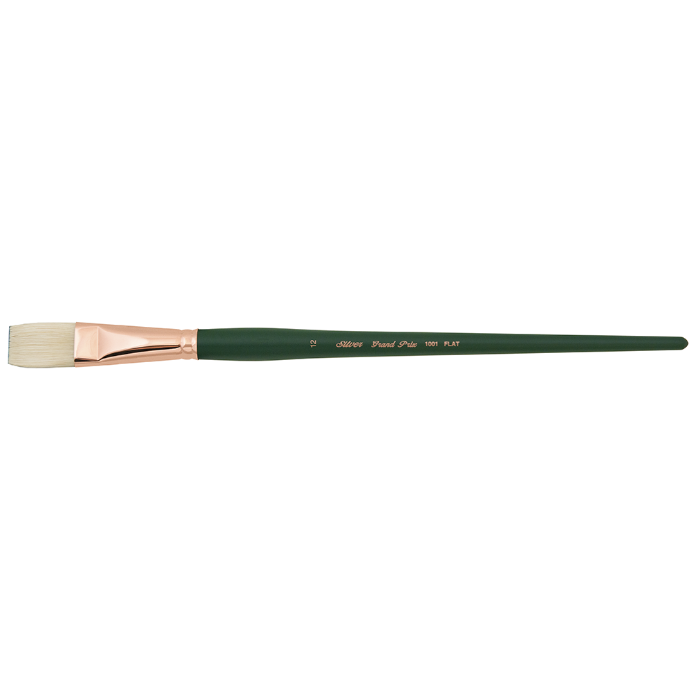 Grand Prix® Flat Paintbrush | Long Handle | 1001 - Size 12