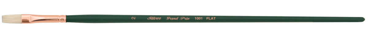 Grand Prix® Flat Paintbrush | Long Handle | 1001 - Size 2