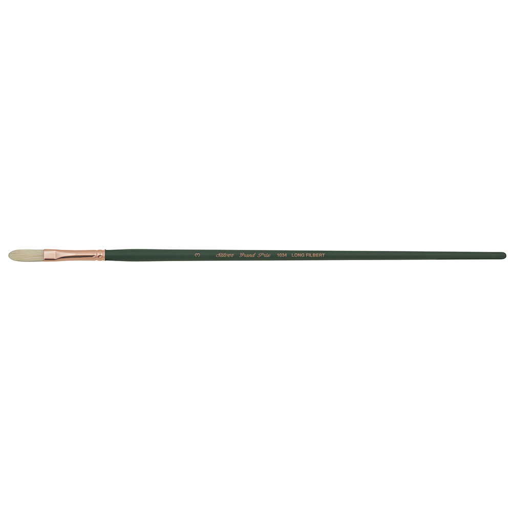 Grand Prix® Long Filbert Paintbrush | Long Handle | 1034 - Size 3
