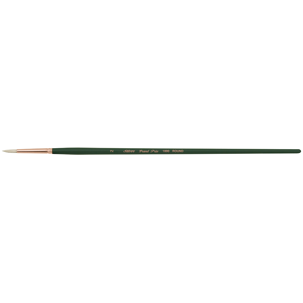 Grand Prix® Round Paintbrush | Long Handle | 1000 - Size 2