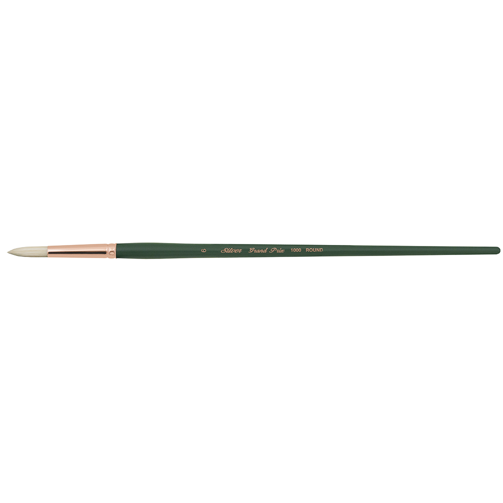 Grand Prix® Round Paintbrush | Long Handle | 1000 - Size 6