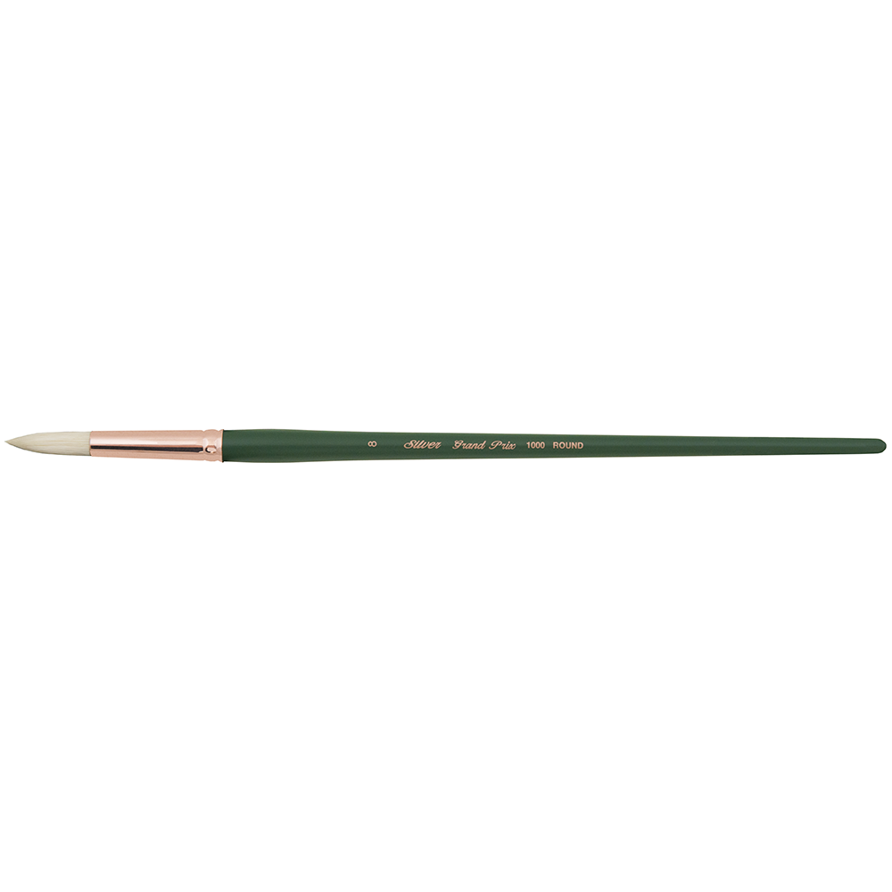 Grand Prix® Round Paintbrush | Long Handle | 1000 - Size 8