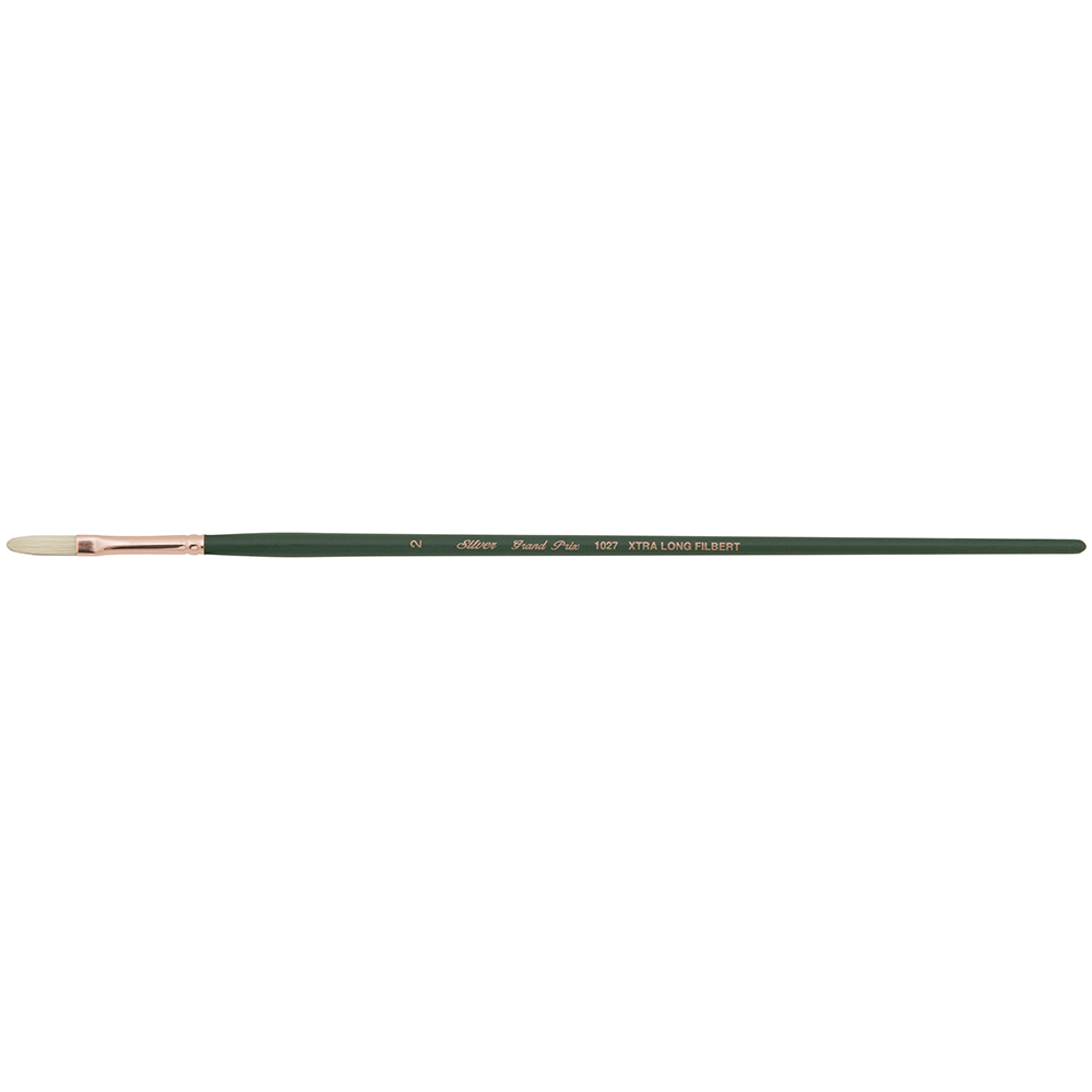 Grand Prix® Xtra Long Filbert Paintbrush | Long Handle | 1027 - Size 2