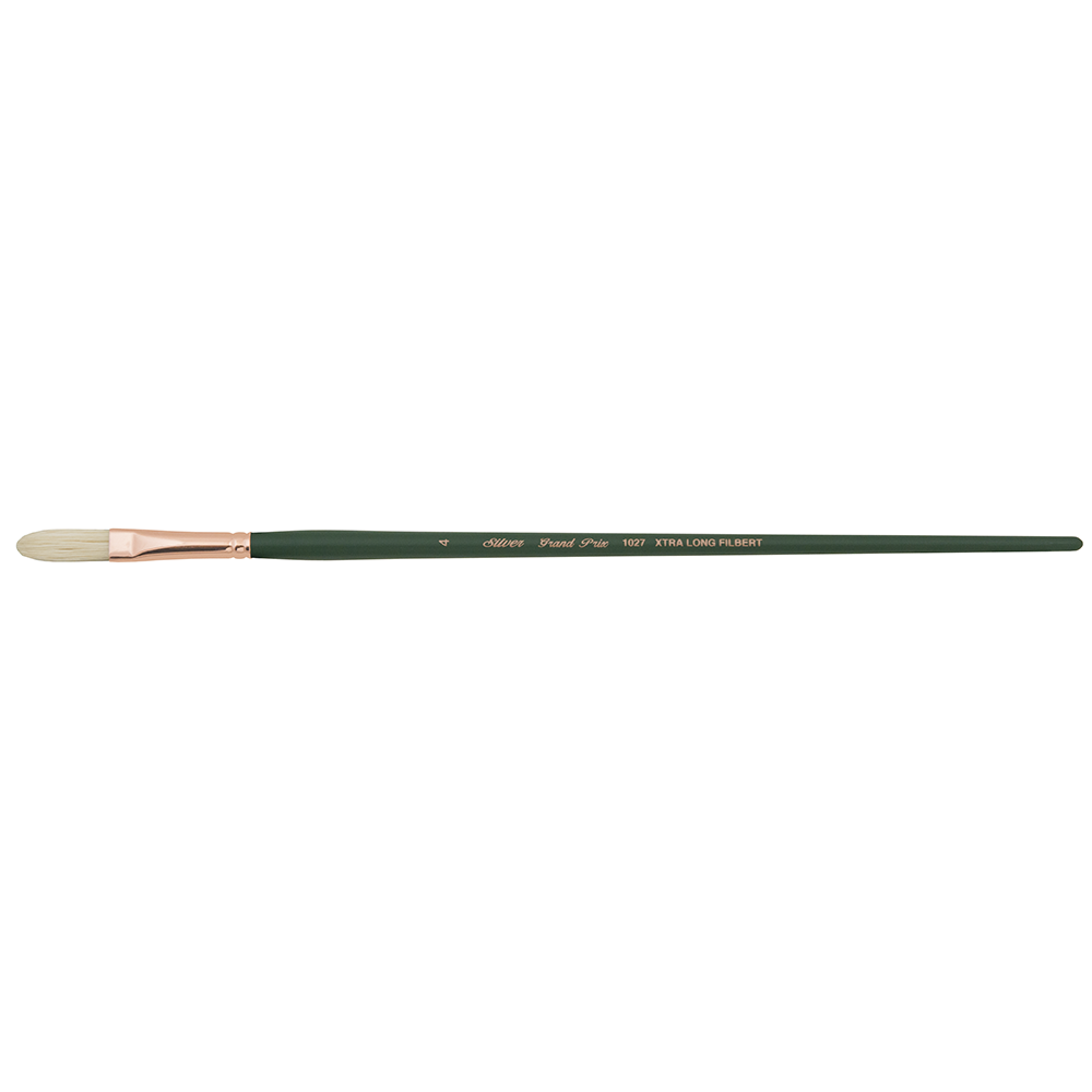 Grand Prix® Xtra Long Filbert Paintbrush | Long Handle | 1027 - Size 4