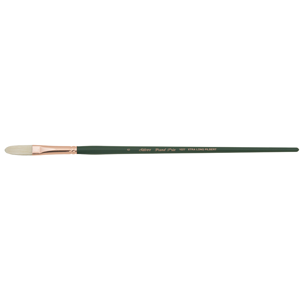 Grand Prix® Xtra Long Filbert Paintbrush | Long Handle | 1027 - Size 6