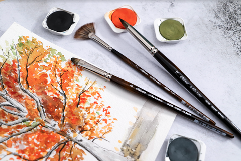 Monza® Short Filbert Paintbrush | Short Handle | 2632S