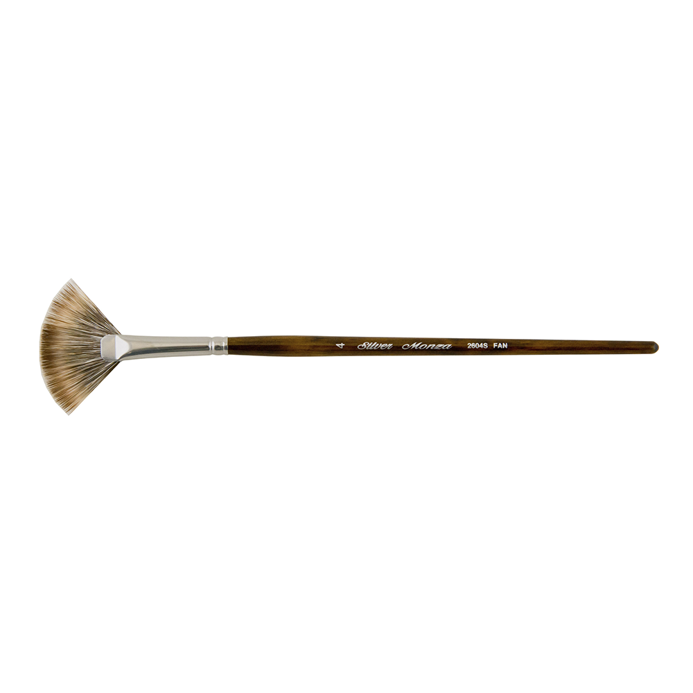 Monza® Fan Paintbrush | Short Handle | 2604S - Size 4