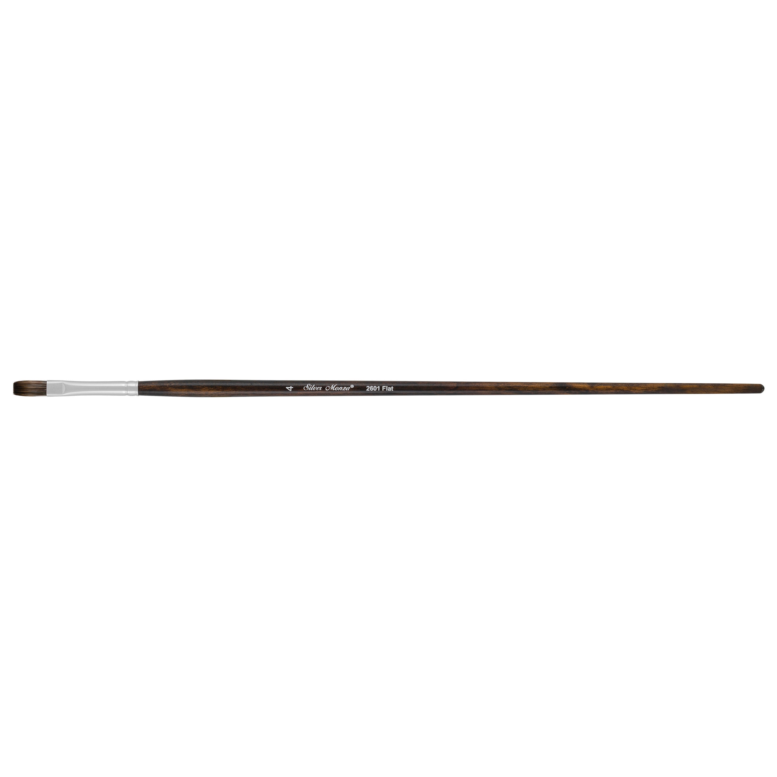 Monza® Flat Paintbrush | Long Handle | 2601 - Size 4